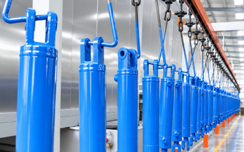 WCC WELDED CYLINDER WITH CLEVIS MOUNTS PAINTING