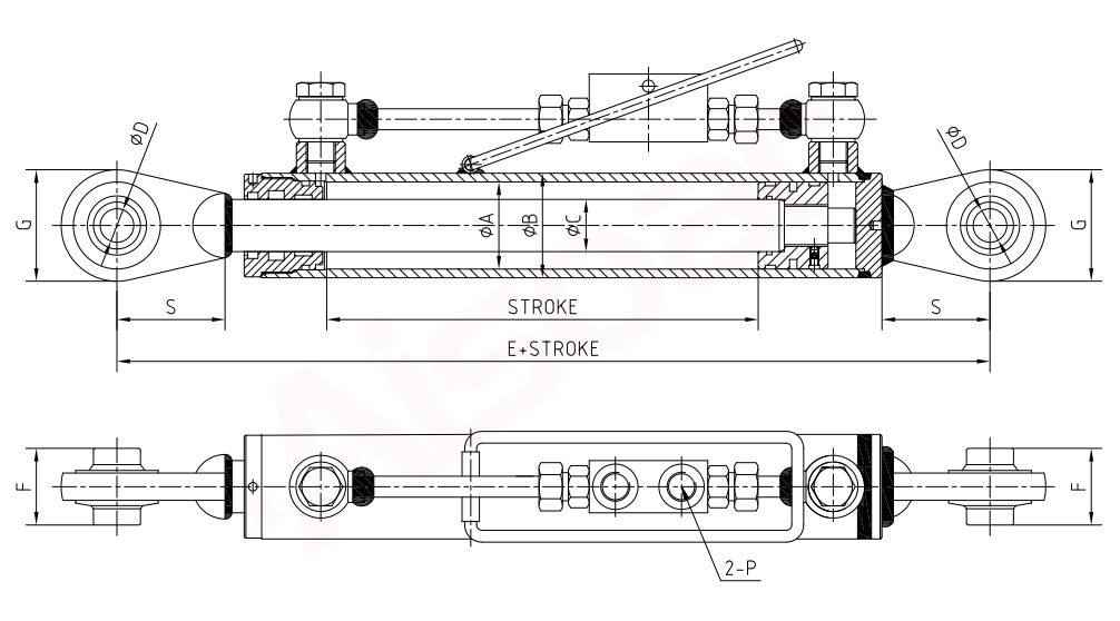 Standard Hydraulic Top Link Cylinder