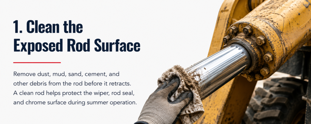 Clean and Inspect the Piston Rod