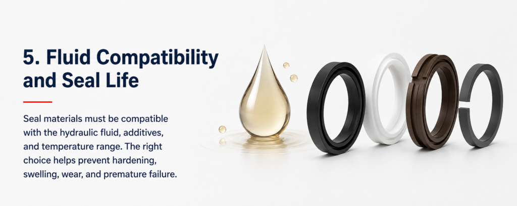 Confirmez la compatibilité avec le liquide hydraulique