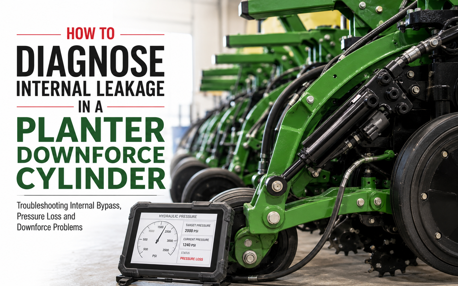 How to Diagnose Internal Leakage in a Planter Downforce Cylinder